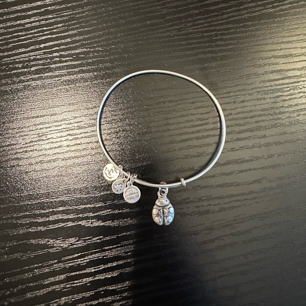 Alex and Ani Ladybug Bangle Silver Bracelet
